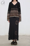 SWAYING 25 Early Spring Crochet Detail Skirt SW-SW25PS3B03-HEIHUI Gray and Black SW25PS3B03